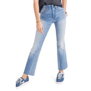 Madewell Cali Demi Boot Inset Flare Crop Jean 26